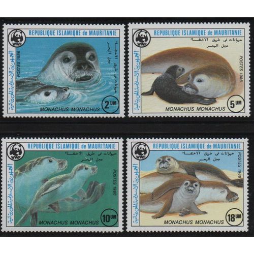 Mauritanie Timbres Animaux : Les Phoques 1986