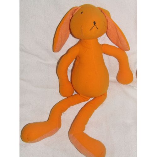 Grand Lapin Orange Printemps Nounours