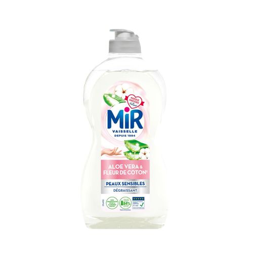 MIR VAISSELLE Liquide vaisselle Soin Aloe Vera & Fleur de Coton 450 ml