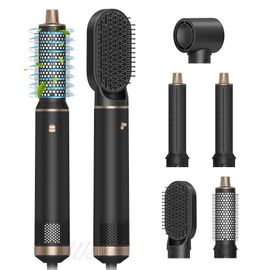 Airbrush 5 En 1 Air Styler, Air Brush 5 En 1 Avec Seche Cheveux, Brosse Soufflante, Fer A Boucler, Thermal Brush, Brosse Lissante Seche Cheveux 5 En 1 Pour Sécher, Boucler, Lisser