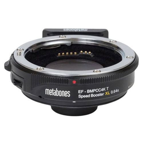 Metabones Speed Booster XL 0.64x Canon EF vers BMPCC4K (MB_SPEF-M43-BT9), excellent état, avec boîte et bouchons. Améliore la lumière et réduit le crop factor.
