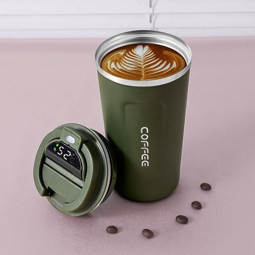 Tasse À Café Thermos En Acier Inoxydable, 380/510ml, Affichage De La Température, Flacon Sous Vide, Gobelet Thermique, Bouteille D'eau Isolée