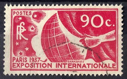 Exposition Internationale Paris 1936 - 90c Rose Carminé (Superbe N° 326) Obl - France Année 1936 - Brn83 - N33304