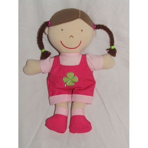 Poupee Graine D Eveil Tissu Chiffon Rose Trefle 4 Feuilles