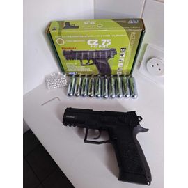 Réplique De Poing Airsoft Cz 75 P-07 Duty 1.4 Joule Avec Cartouches De Co2 Et Billes