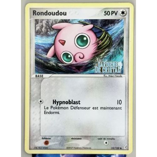 Pokemon Rondoudou 53 / 100 Holo Gardiens De Cristal