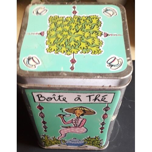 Boîte À Thé Vintage - Hauteur: 15 Cm / Largeur : 10 Cm