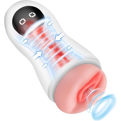Masturbateurs Masculins Pompe À Pénis Sex Toys-Masturbâteur Homme Mains Libres Avec Vibration Und Succion Masturbateur Homme Vaginette Sextoyse Vibrateurs Pénis Masturbateur Automatique