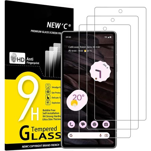 Pack Of 3 Tempered Glass Screen Protectors For Google Pixel 7a \ Bubble-Free \ Ultra Resistant (0.33 Mm Hd Ultra Transparent) 9h Hardness Glass
