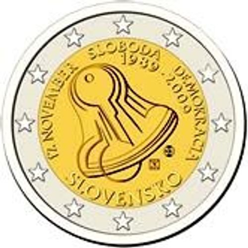Piece 2.00 Euros Commemorative Slovaquie 2009 Revolution De Velours Neuve Unc
