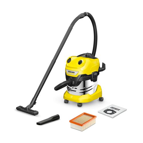 Aspirateur eau et poussière Karcher WD 4 S V-20/5/22 - Puissance 1000W- Capacité 20L- Cuve inox- Flexible 5m- Position parking