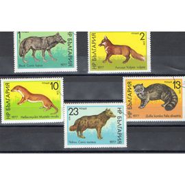 Bulgarie Timbres Animaux Des Forêts 1977
