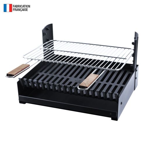Barbecue au charbon de bois réglable en 3 hauteurs GRILLOIR - grilloir à poser