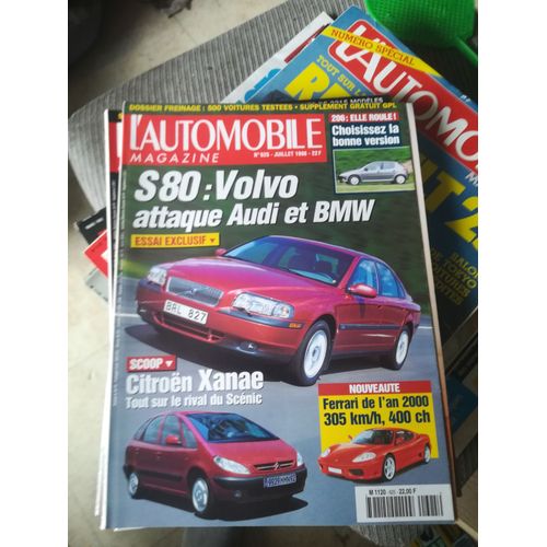 L Automobile 625 De 1998 Peugeot 206,Volvo S80 2.9,Saxo 1.4 Bva,Clio 1.6 Bva Rxt,Maserati Quattroporte V8 Evoluzione,Tvr Griffith 500,Mazda Mx5 1.8 16s,Chrysler Stratus,Fiat Punto,Porsche 911,Megane