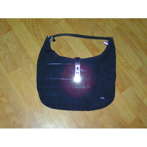 Sac  à main tissu noir LA BAGAGERIE