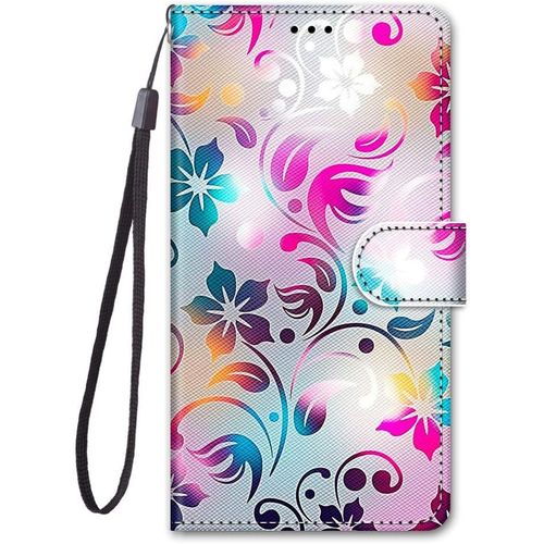 Cuir Coque Pour Huawei P Smart 2019/Honor 10 Lite Antichoc Avec Support Clapet Design Animal Motif Dr?Le Etui Bumper 360 Kickstand Case Cover Housse Fille Femme Homme Portefeuille - Feuille