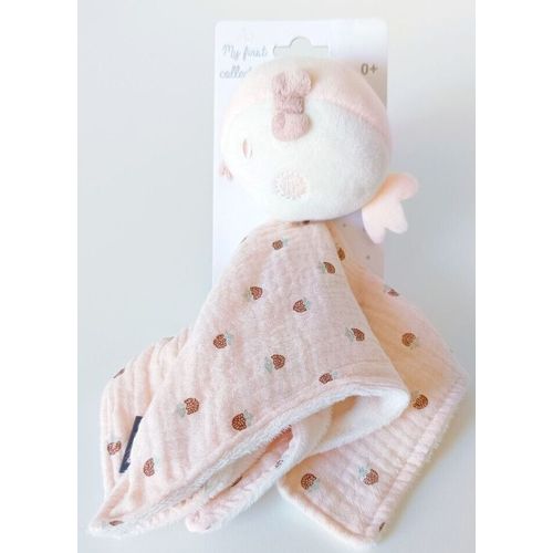 Doudou Oiseau Orchestra Lange Rose Coton Indian Plat Jouet Bebe