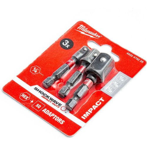 SET DE 3 ADAPTATEURS SHOCKWAVE¿ IMPACT DUTY MILWAUKEE 4932479228,