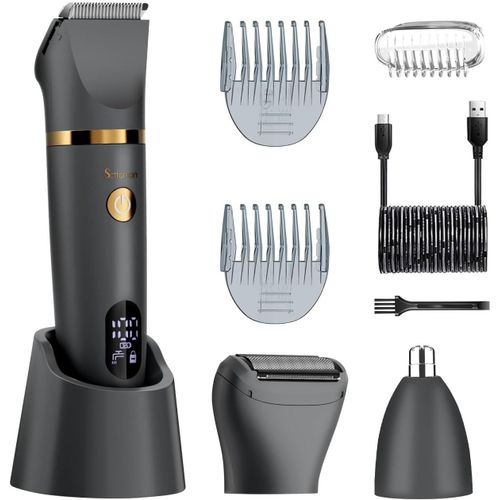 Tondeuse Corporelle Pour Hommes, Tondeuse À Cheveux Publique Sphérique, Rasoir À Foil Corporel, Rasoir, Tondeuse Nasale Et Auriculaire, Écran Led Étanche À L'eau Et À L'humidité[Z2083]
