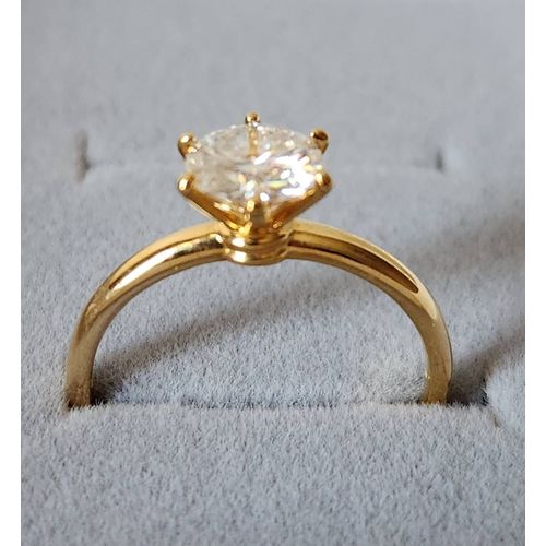 Bague Solitaire18k Diamant 1cts Taille 7us