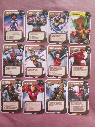 Cartes L'univers Marvel Avec Groot / Leclerc. Lot 4