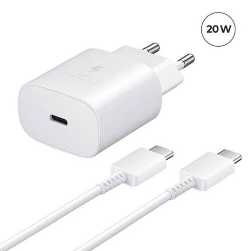 Chargeur Rapide 20w Usb-C + Câble Usb-C Vers Usb-C Pour Oppo Reno 2 Z 6.53" Blanc - Yuan Yuan