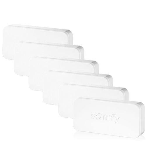 Pack de 6 IntelliTAG - Détecteurs auto-protégés de vibration pour intérieur ou extérieur - Détection avant l'ouverture - Compatibles Somfy One (+) & Somfy Home Alarm (Advanced)