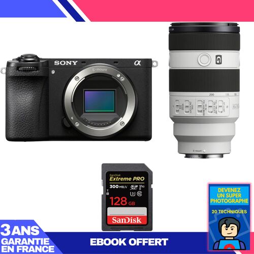 Boitier Sony A6700 + FE 70-200mm f/4 Macro G OSS II + 1 SanDisk 128GB Extreme PRO UHS-II SDXC 300 MB/s + Ebook 'Devenez Un Super Photographe'
