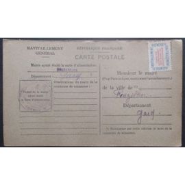 France Service N°15a Sur Carte De Ravitaillement De Goudargues (Gard) Pour Pouzilhac (Gard)