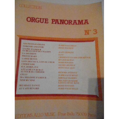 Orgue Panorama  Vol 3  Chappel Edition