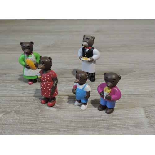 Lot Figurines Petit Ours Brun - En Vacances