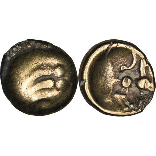 Gaule - Remes - Quart De Statère Aux Segments De Cercle - Cheval - Electrum/Or - 1.32 G. - Lt.8030 - 25-130