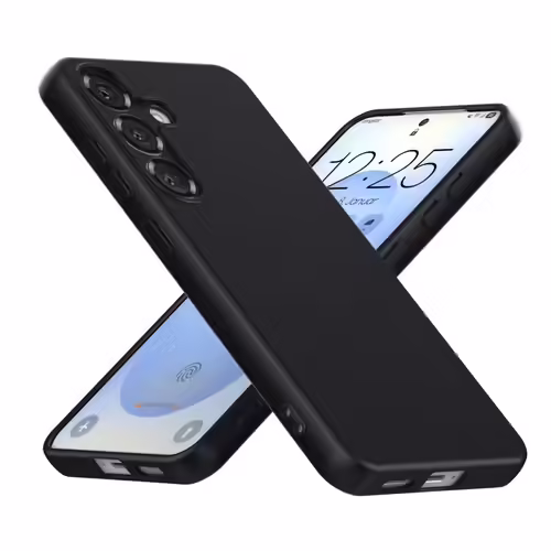 Hqselection® Coque Mat Noir Pour Samsung Galaxy S25+/S25 Plus 5g, Étui Housse Arrière Souple En Tpu Silicone