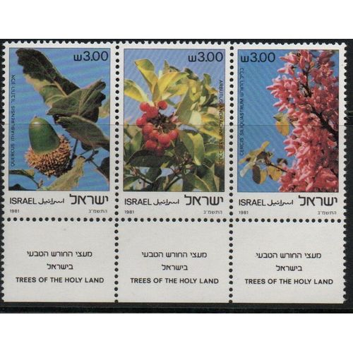 Israël Timbres Les Arbres De Terre Sainte 1981