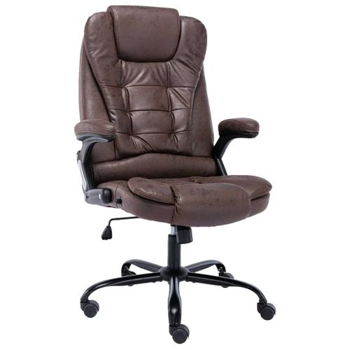Vidaxl Chaise De Bureau Marron Foncé Similicuir Daim