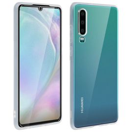 Coque Huawei P30 Silicone Gel + Film Ecran Verre Trempé Transparent