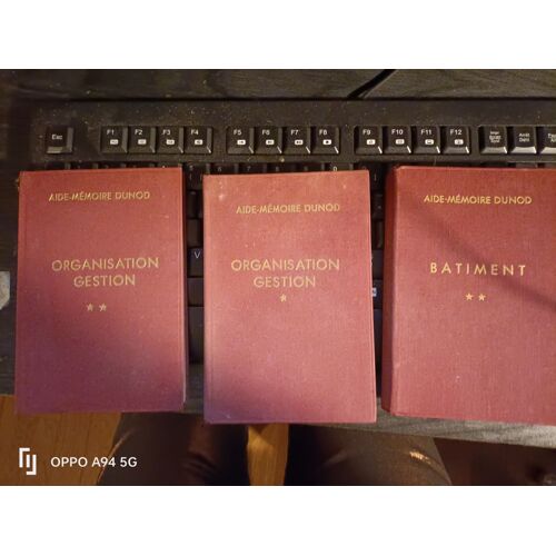 1 Aide-Mémoire Dunod Batiment Tome 2 + 2 Aide Memoire Dunod Organisation Gestion 2 Tomes