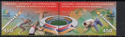 Azerbaïdjan ( Karabakh) Timbres Jeux Olympiques De Rio 2016