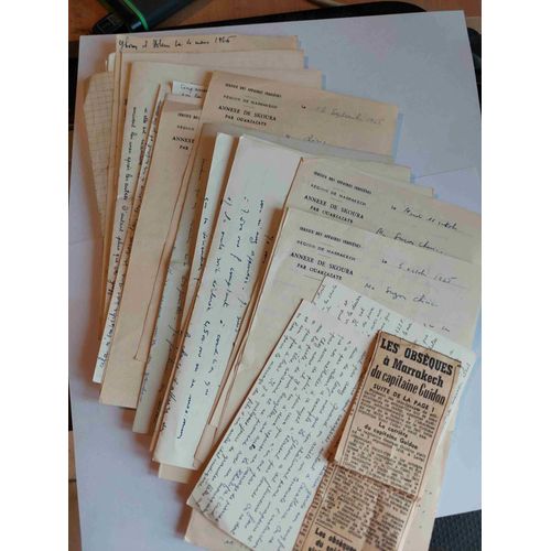 Lot De Plus De Trente Documents Sur Le Maroc, Années 1955, Service Des Affaires Indigènes, Région De Marrakech, Soukra / Ouarzazate.