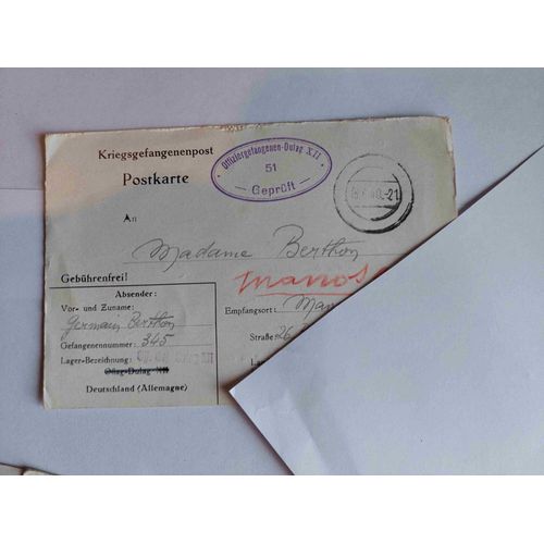 Carte Postale Camp De Concentration Seconde Guerre Mondiale, Stalag Xii, 20 Juillet 1940, Berthon Manosque