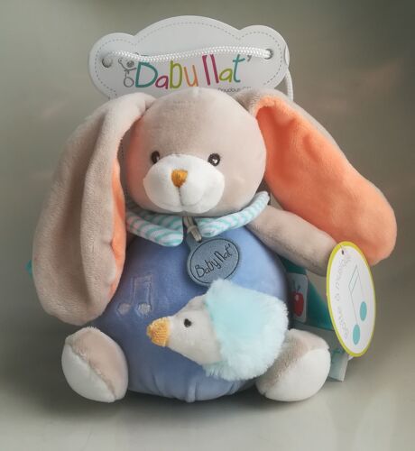 Doudou Boite À Musique - Lapin Bleu Pom