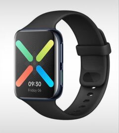 Oppo Watch - 41 Mm - Noir - Montre Connectée Avec Bracelet - Fluororubber - Noir - Affichage 1.6" - 8 Go - Wi-Fi, Bluetooth - 29.7 G