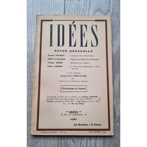 Idées N°14 - Édition Originale - Décembre 1942