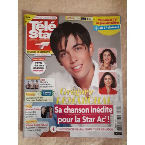 Télé Star 2506 Grégory Lemarchal Sa Chanson Inédite Pour La Starac'.