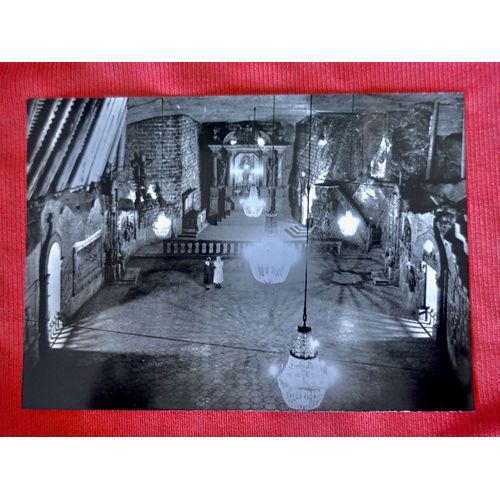 Carte Postale De Wieliczka, Pologne. Au Sud De Cracovie. Chapelle Souterraine Ste Kinga. En Noir Et Blanc.