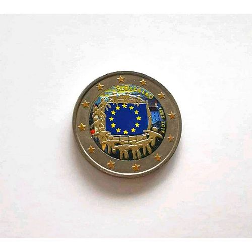 Slovaquie 2015 - 2 Euros - Drapeau Europeen - Couleur Colored Color In Farbe
