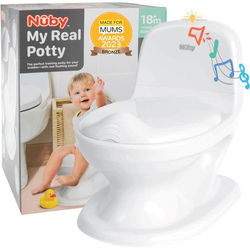 Nuby Dr. Talbot's - My Real Potty - Pot Pour Bébé Bruit De Chasse D'eau - Blanc