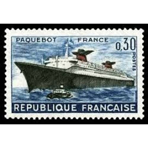 Premier Voyage Du Paquebot "France" Année 1962 N° 1325 Yvert Et Tellier Luxe