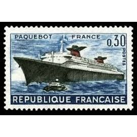 Premier Voyage Du Paquebot "France" Année 1962 N° 1325 Yvert Et Tellier Luxe
