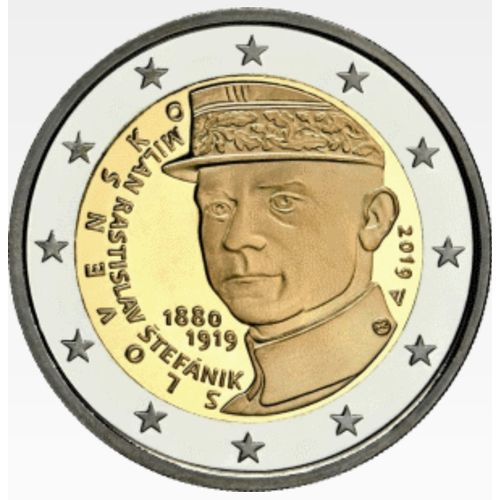 Slovaquie 2 Euro 100e Anniversaire De La Mort De Milan Rastislav ?Tefánik 2019